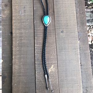Sterling silver and turquoise old pawn bolo